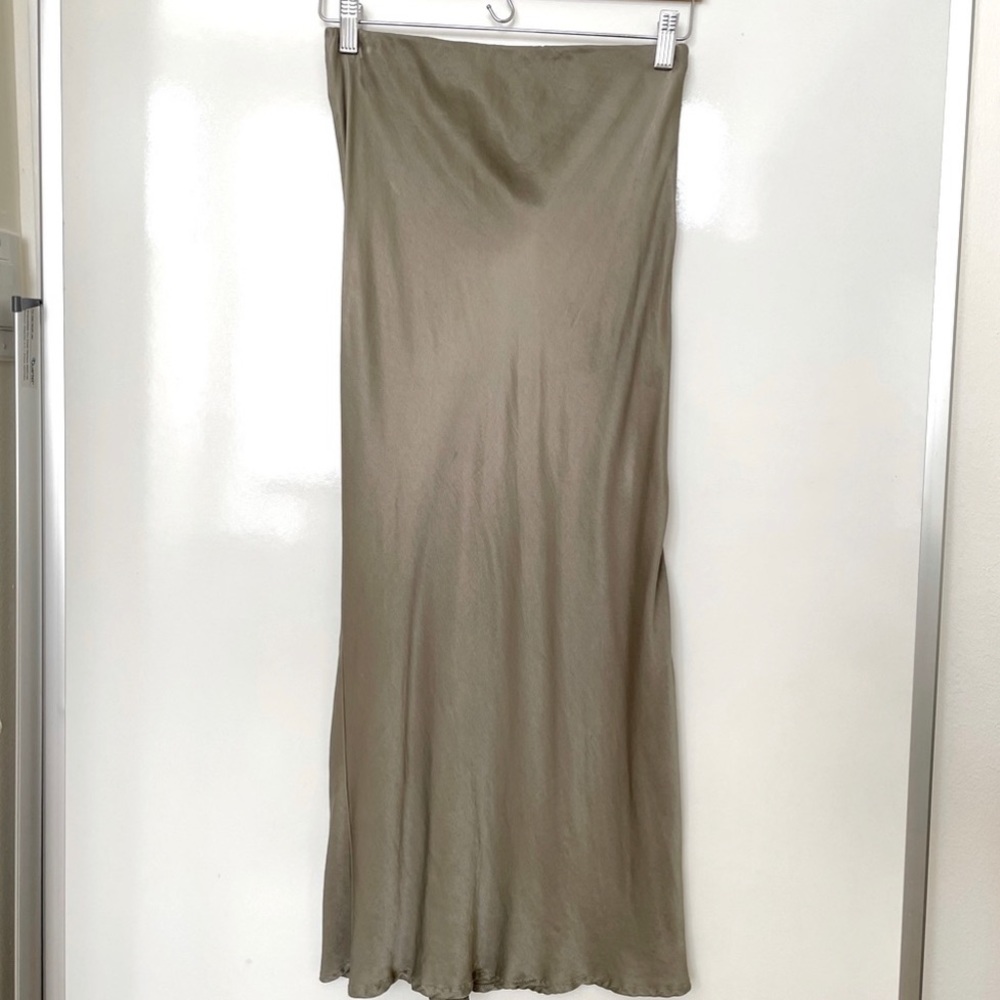 Mango Midi Satin Skirt